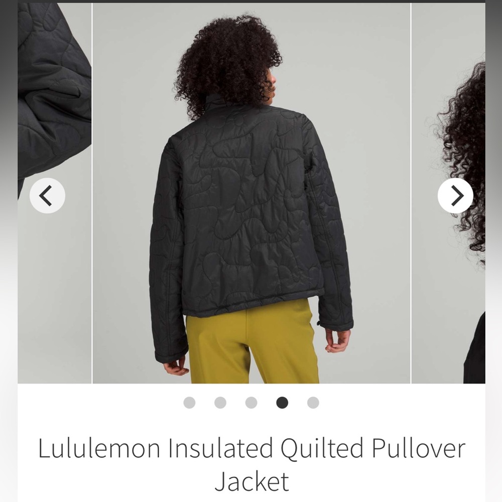 Lululemon Insulated Quilted Pullover Jacket - Heathered Black - Picture 5 of 6